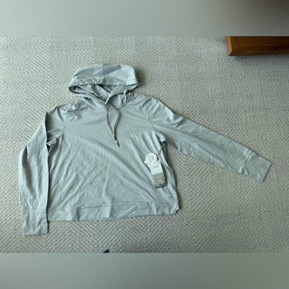 NWT Vuori Halo Essential Hoodie in Salt Heather sz L - Picture 6 of 10